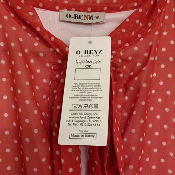 New Red polka dot gown maxi - Picture 5 of 6